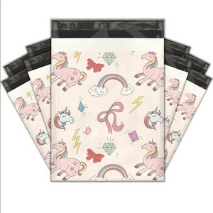 50) Rainbow Unicorn Designer Poly Mailers Shipping